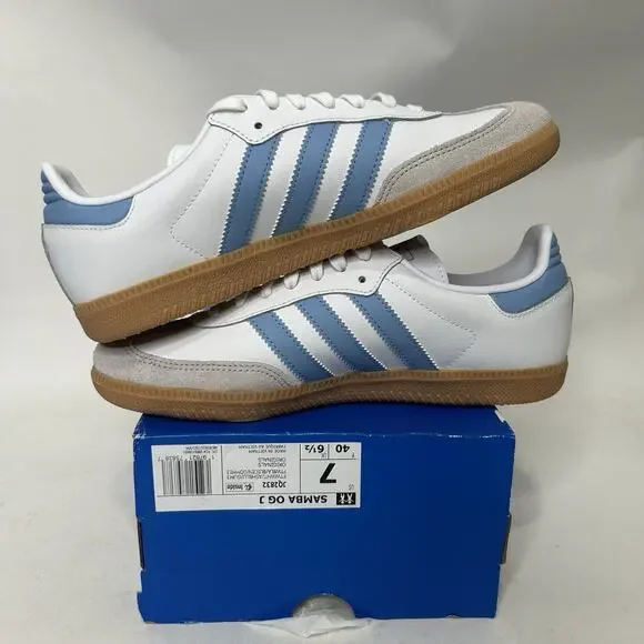 adidas GS Samba OG “White Ash Blue Gum” JQ2832 - Picture 3 of 6